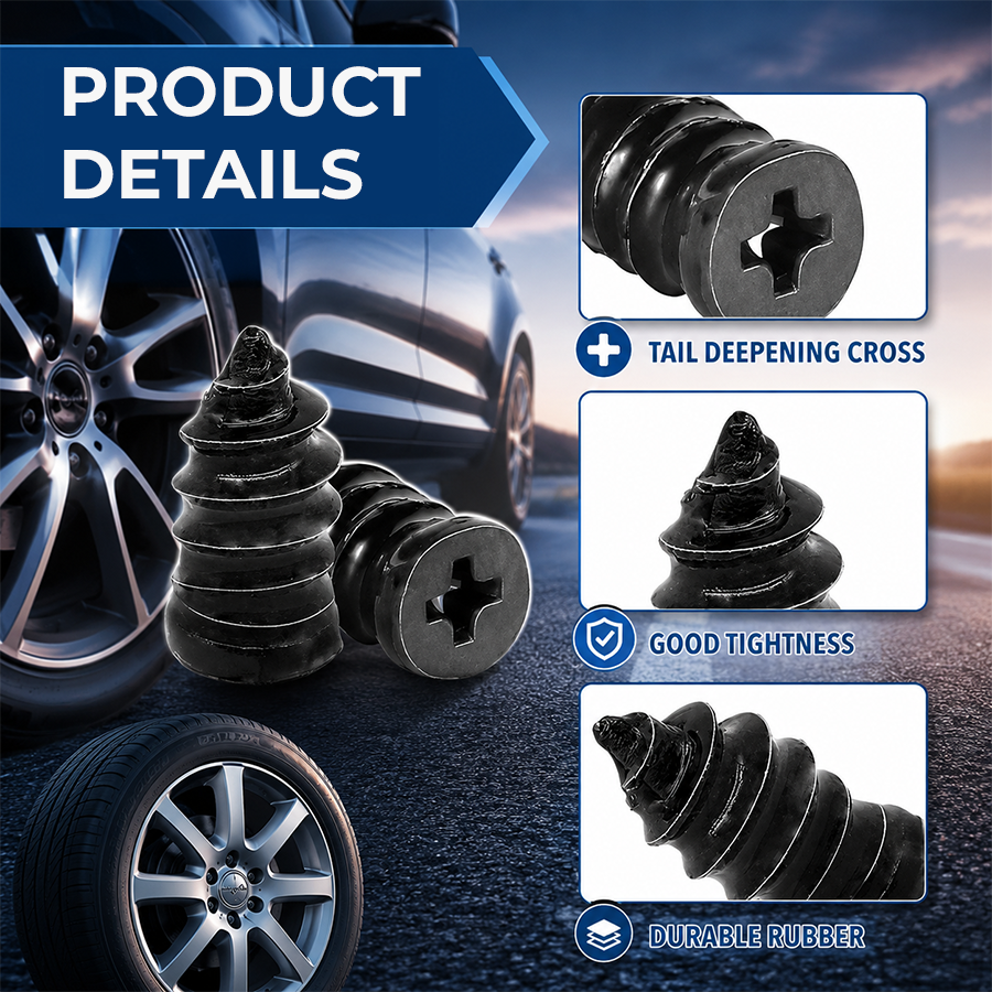 🔥  60PCS Self-Sealing Tire Repair Rubber Nails Kit with 2 Sizes