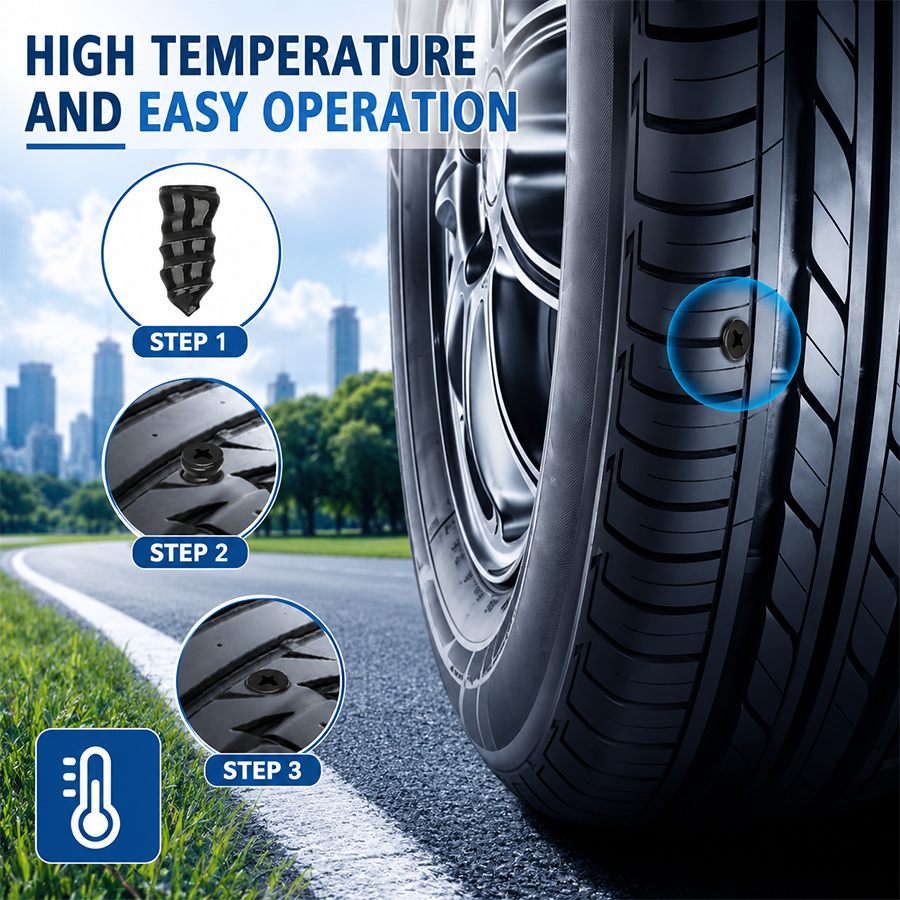 🔥  60PCS Self-Sealing Tire Repair Rubber Nails Kit with 2 Sizes