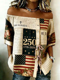 Women's 250th Anniversary Faith Floral Print Top