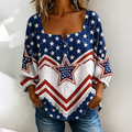 Women's US 250th Anniversary Casual Cotton-Linen Top