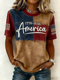 Women's American 250th Anniversary Print Short-Sleeve T-Shirt