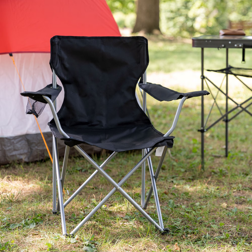 Ozark Trail Quad Folding Camp Chair with Cup Holder