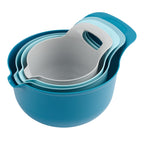 Mainstays 4-Piece Nesting Plastic Mixing Bowl Set with Pour Spouts and Handles