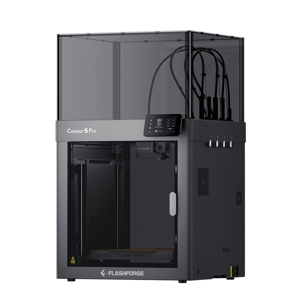 Clearance Sale Flashforge Creator 5 Pro 4-Toolheads Enclosed Multi-Color 3D Printer | 500% Faster, Zero Purge Waste