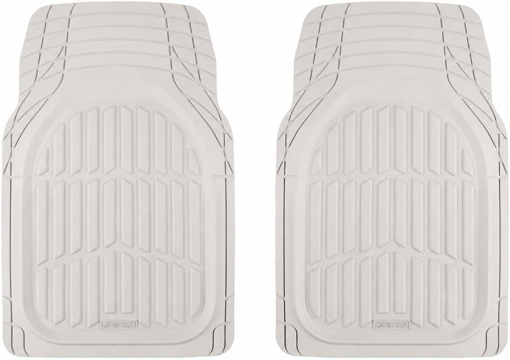 Motor Trend FlexTough Floor Mats for Cars, Burgundy Deep Dish All-Weather Car Mats, Waterproof Trim-To Fit Automotive Cars Trucks SUV, Universal Liner Accessories