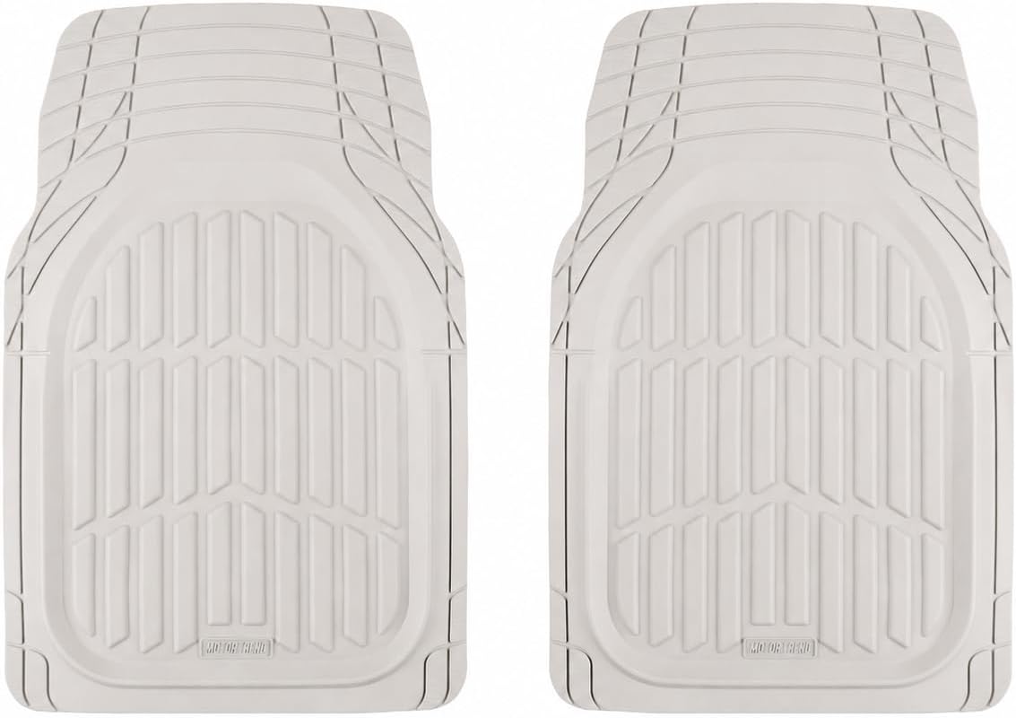 Motor Trend FlexTough Floor Mats for Cars, Burgundy Deep Dish All-Weather Car Mats, Waterproof Trim-To Fit Automotive Cars Trucks SUV, Universal Liner Accessories