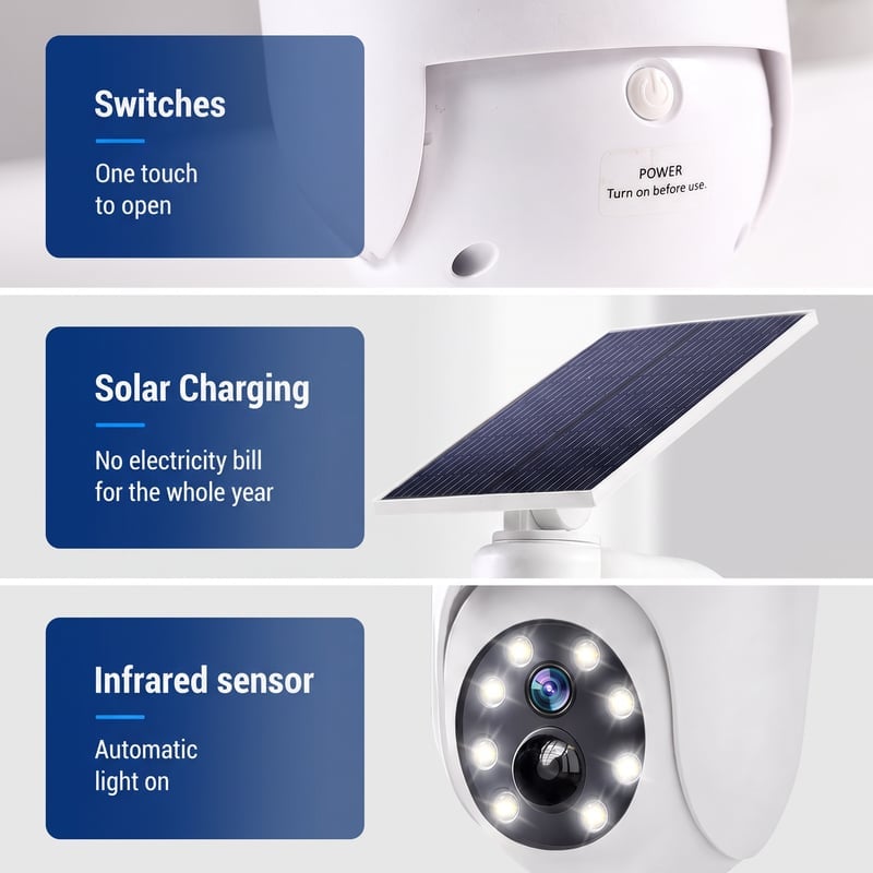 🔥LAST DAY SALE 49% OFF-⏰Solar-Powered Simulated Surveillance Camera Street Light