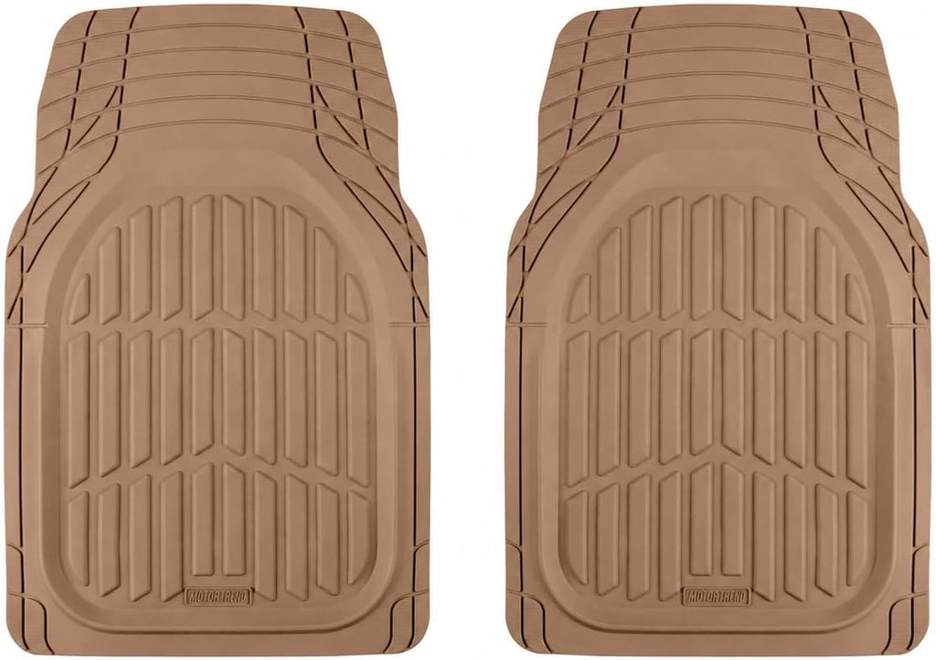 Motor Trend FlexTough Floor Mats for Cars, Burgundy Deep Dish All-Weather Car Mats, Waterproof Trim-To Fit Automotive Cars Trucks SUV, Universal Liner Accessories