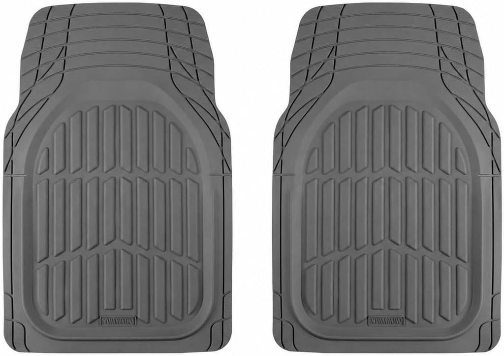 Motor Trend FlexTough Floor Mats for Cars, Burgundy Deep Dish All-Weather Car Mats, Waterproof Trim-To Fit Automotive Cars Trucks SUV, Universal Liner Accessories