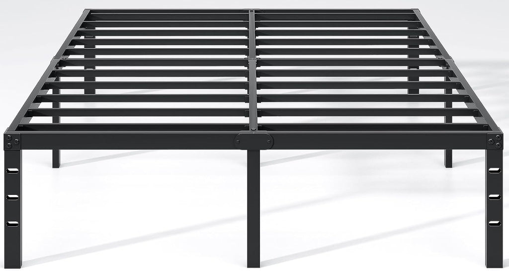 NEW JETO Metal Bed Frame,Queen Size Bed Frame with Storage Space,18 Inch