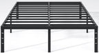 NEW JETO Metal Bed Frame,Queen Size Bed Frame with Storage Space,18 Inch