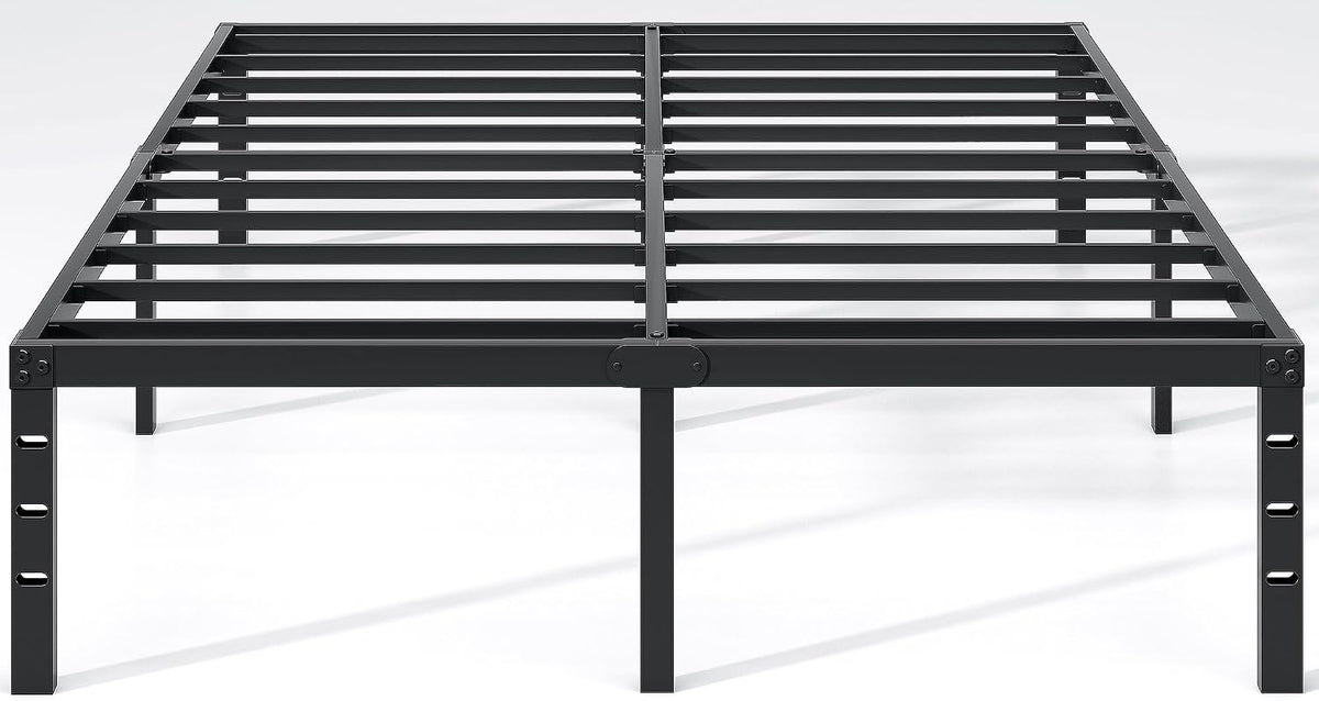 NEW JETO Metal Bed Frame,Queen Size Bed Frame with Storage Space,18 Inch