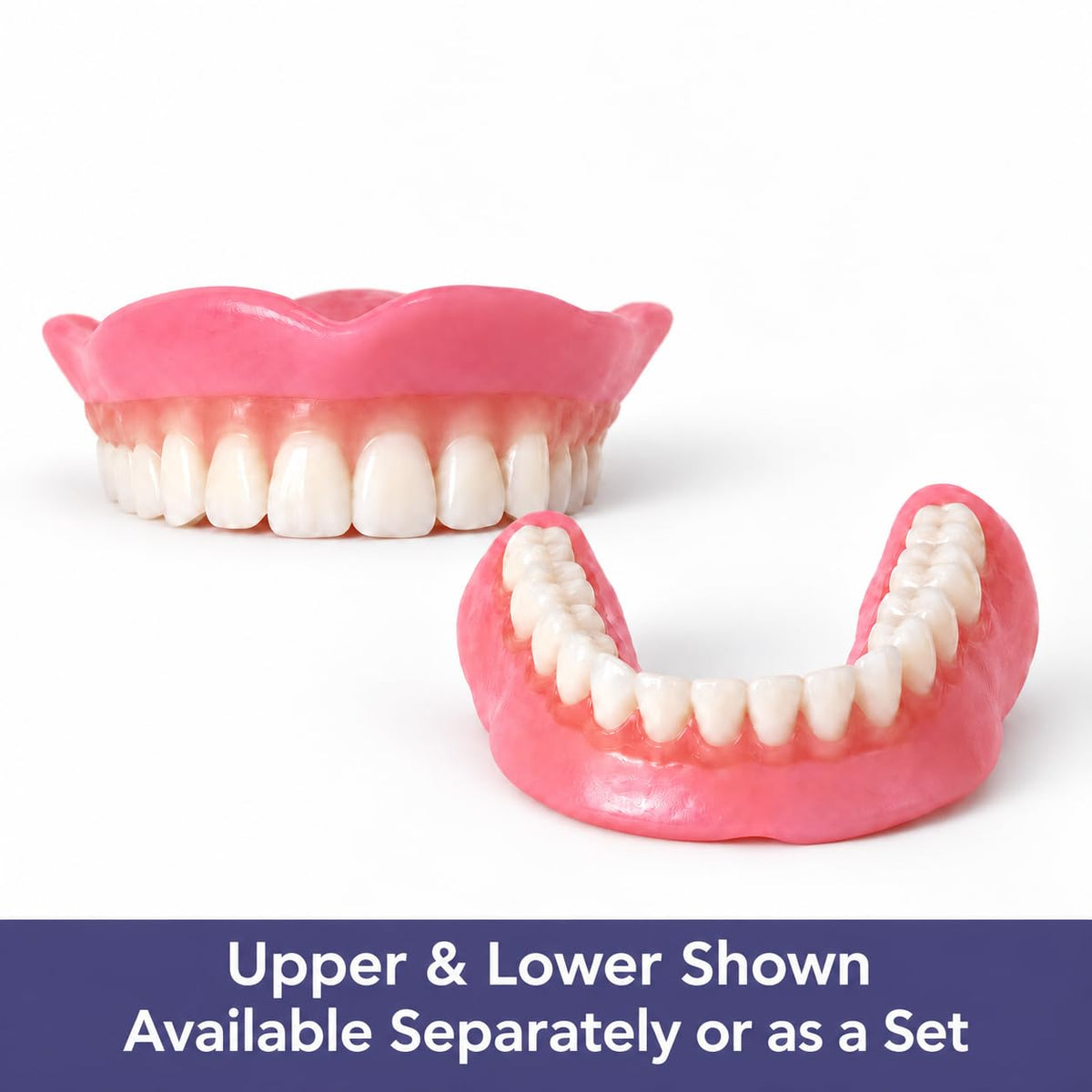 Heat and Fit NowDenture - Premium Immediate Lower Dentures - USA Made, Real Teeth, Custom Fit - No Impressions Needed for Fast Results at Home - Complete Kit with Sizing Trays - Large
