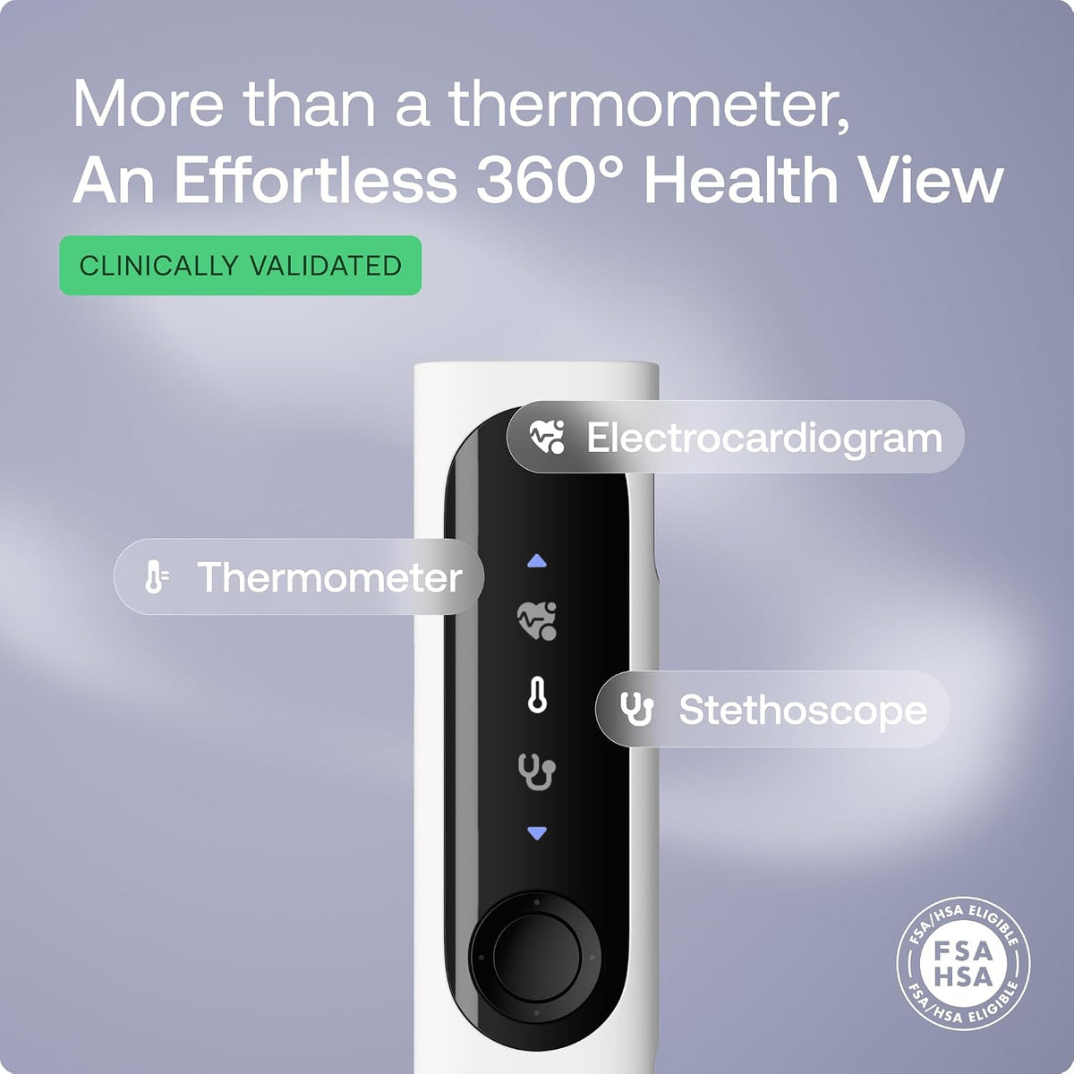 WITHINGS BeamO - Contactless Smart Thermometer, ECG Monitor, Stethoscope
