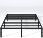 NEW JETO Metal Bed Frame,Queen Size Bed Frame with Storage Space,18 Inch