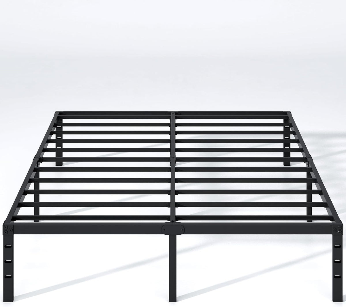 NEW JETO Metal Bed Frame,Queen Size Bed Frame with Storage Space,18 Inch