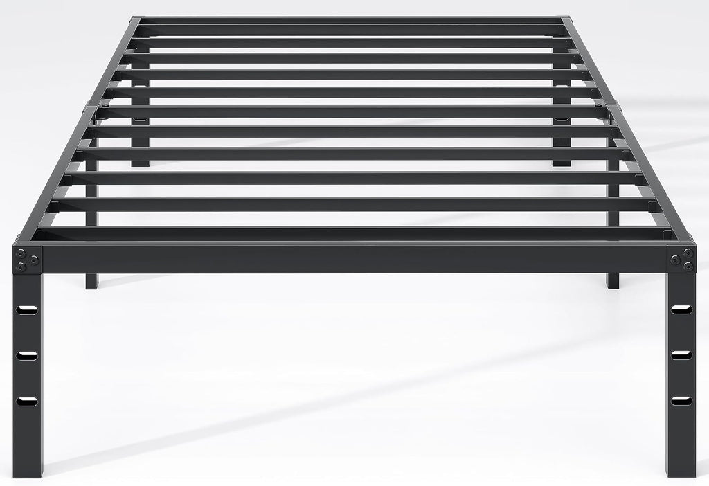 NEW JETO Metal Bed Frame,Queen Size Bed Frame with Storage Space,18 Inch