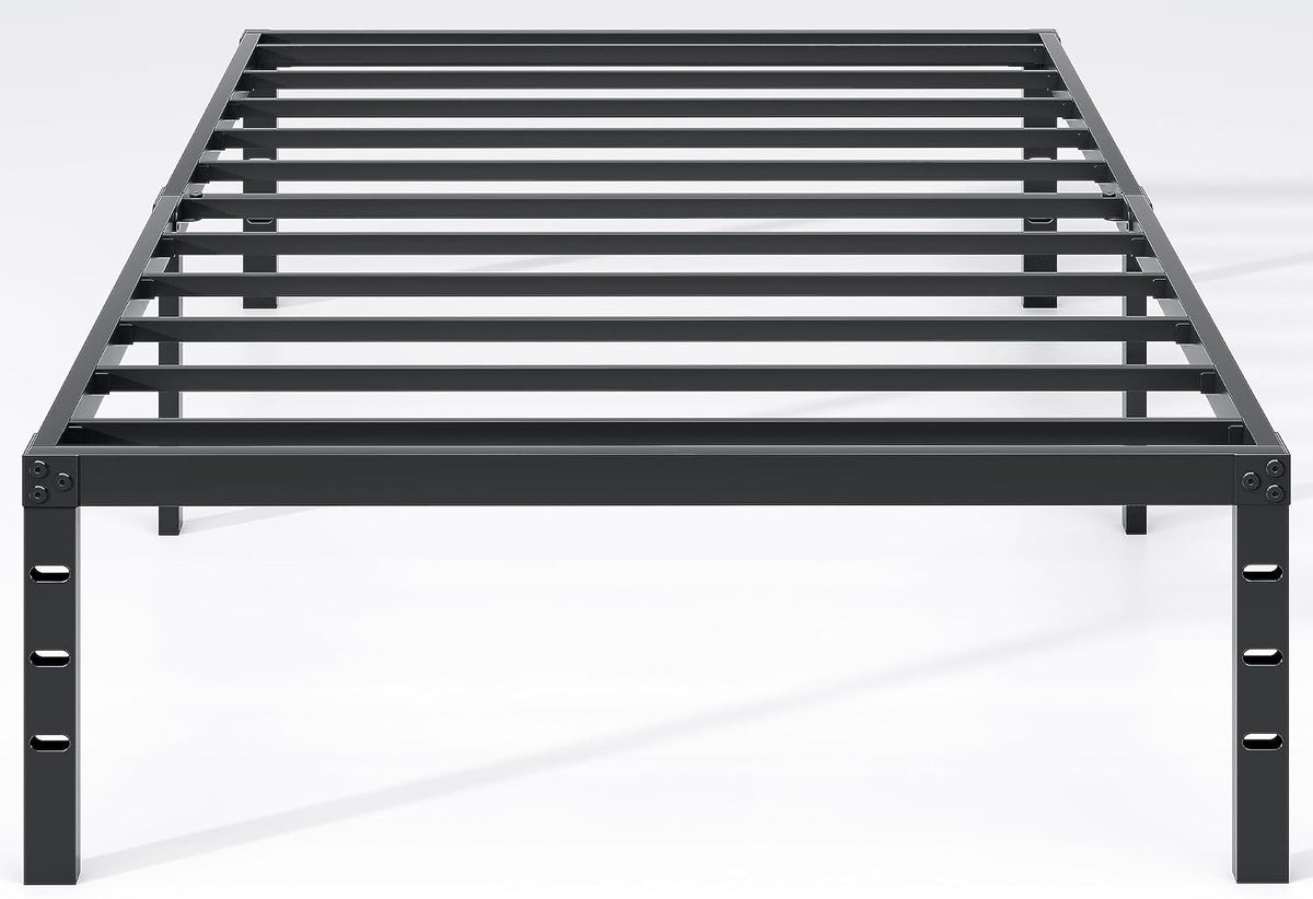 NEW JETO Metal Bed Frame,Queen Size Bed Frame with Storage Space,18 Inch