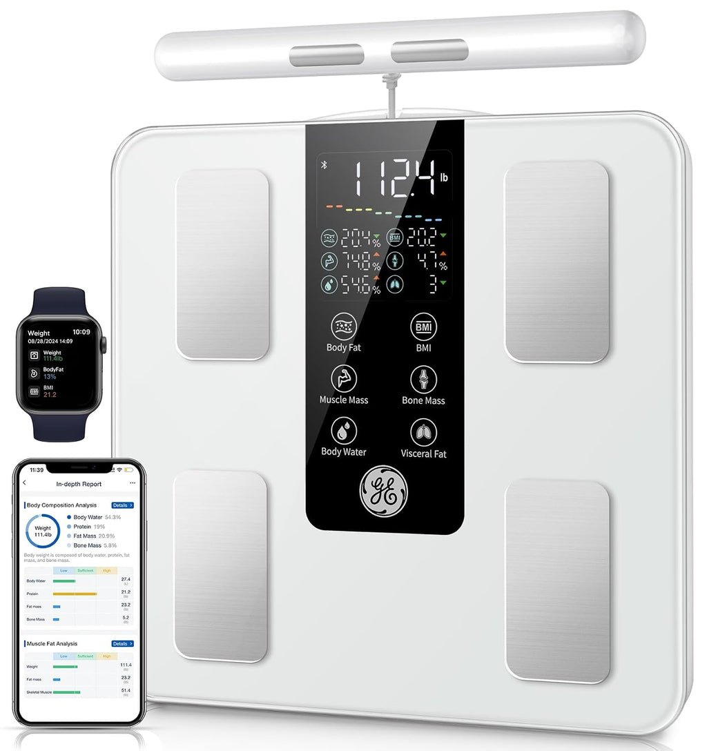 GE Smart Scale for Body Weight: Full Body Composition Analyzer, 50+ Metrics