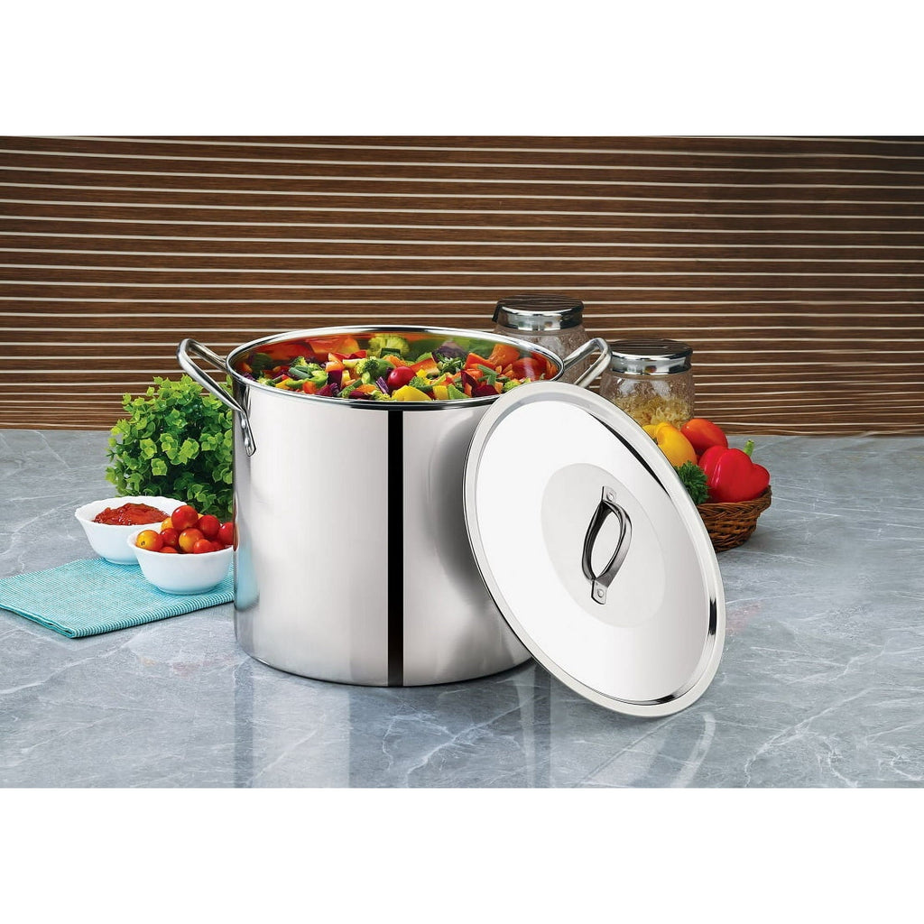 Mainstays 8-Qt Stainless Steel Stock Pot with Metal Lid
