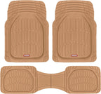 Motor Trend FlexTough Floor Mats for Cars, Burgundy Deep Dish All-Weather Car Mats, Waterproof Trim-To Fit Automotive Cars Trucks SUV, Universal Liner Accessories