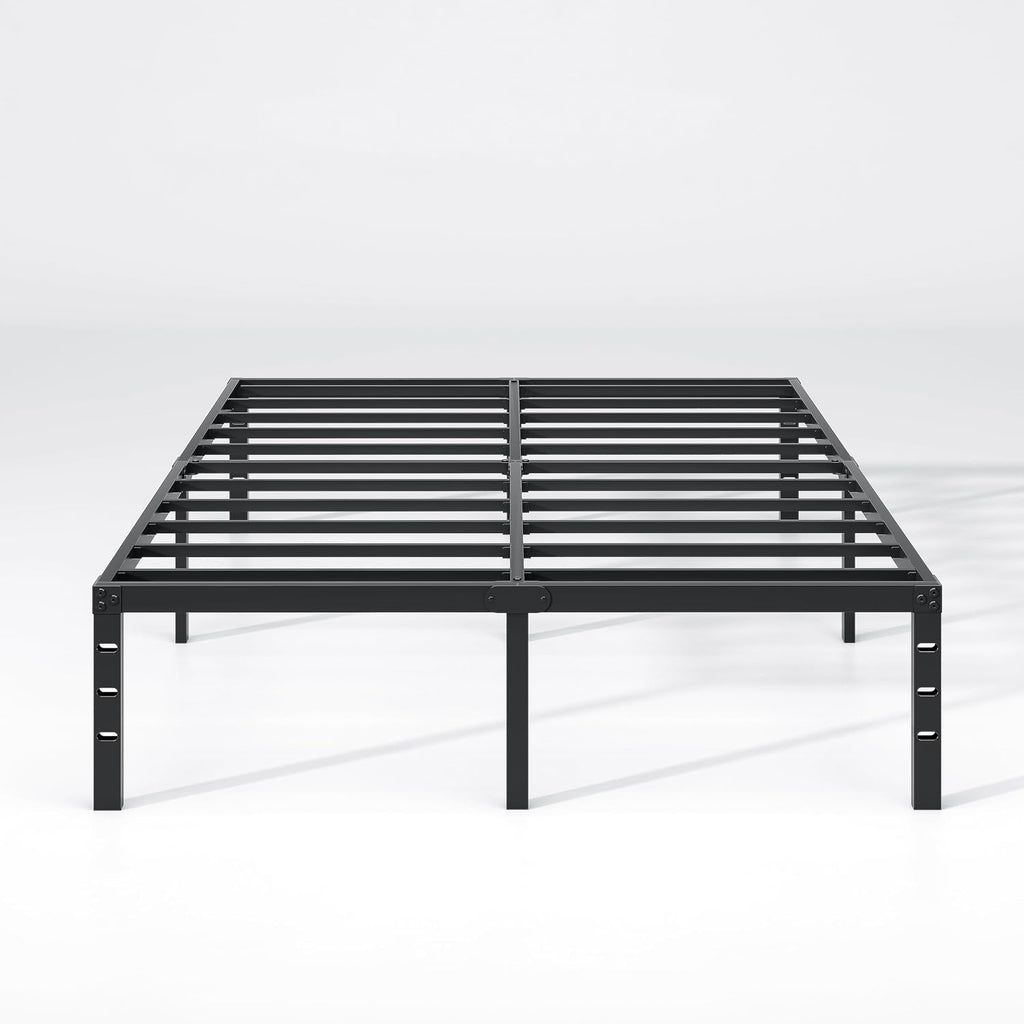 NEW JETO Metal Bed Frame,Queen Size Bed Frame with Storage Space,18 Inch