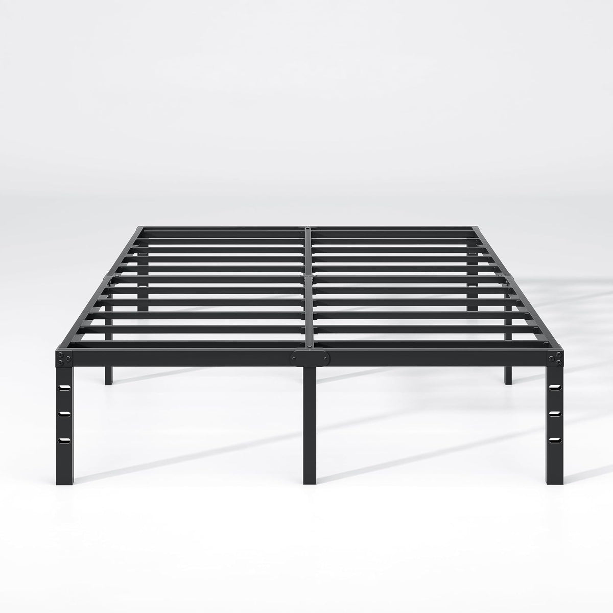 NEW JETO Metal Bed Frame,Queen Size Bed Frame with Storage Space,18 Inch