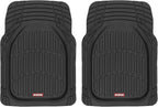 Motor Trend FlexTough Floor Mats for Cars, Burgundy Deep Dish All-Weather Car Mats, Waterproof Trim-To Fit Automotive Cars Trucks SUV, Universal Liner Accessories