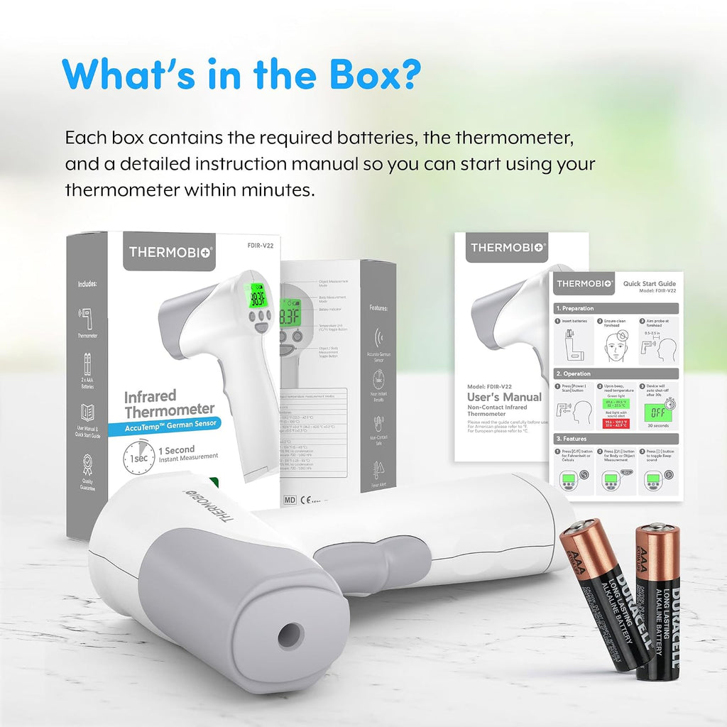 Medical Grade FSA-HSA Eligible Touchless Infrared Forehead Thermometer