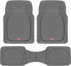 Motor Trend FlexTough Floor Mats for Cars, Burgundy Deep Dish All-Weather Car Mats, Waterproof Trim-To Fit Automotive Cars Trucks SUV, Universal Liner Accessories