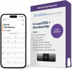 KardiaMobile 6L Max 6-Lead EKG + One-Year Membership, Unlimited Recordings