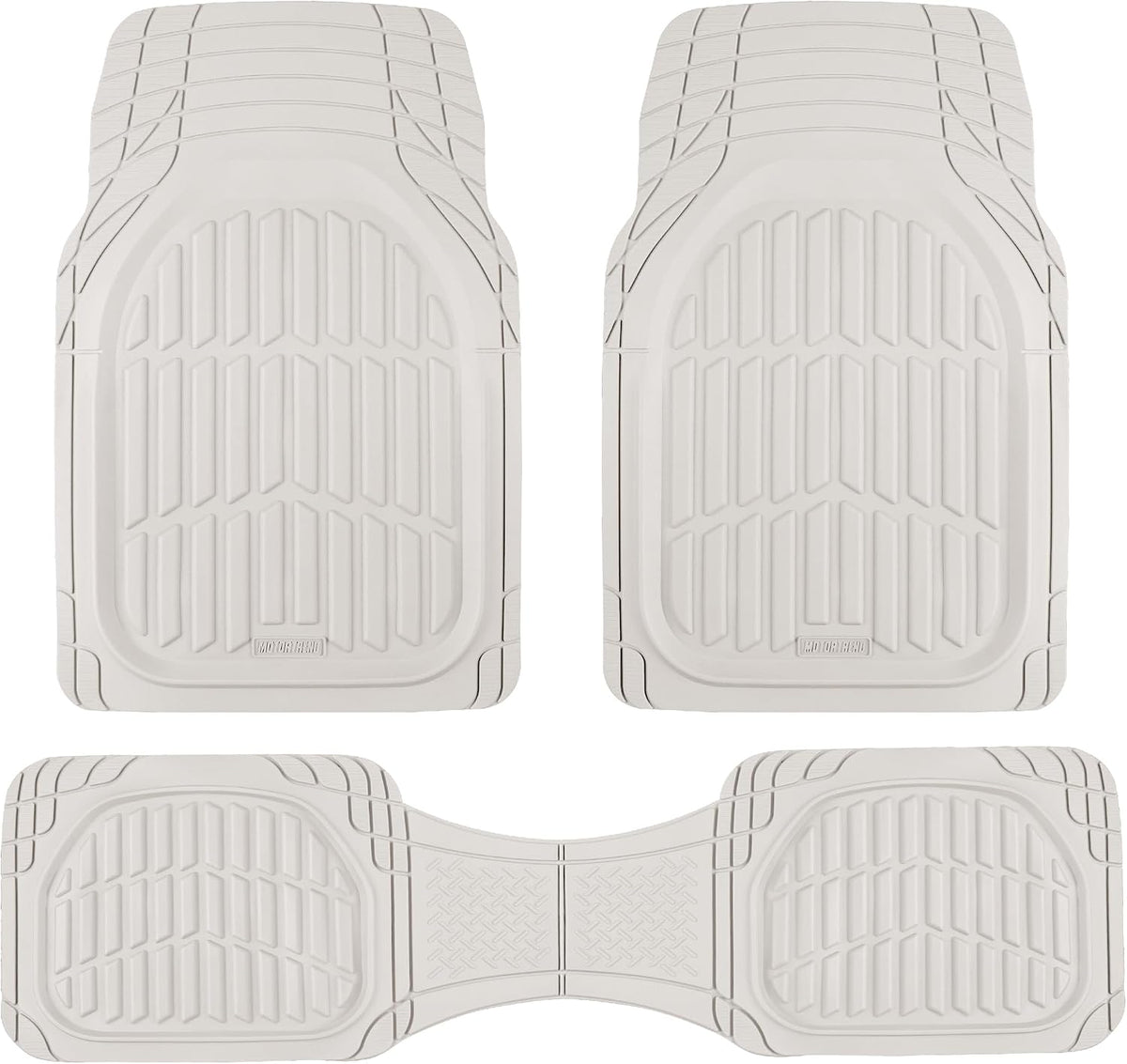 Motor Trend FlexTough Floor Mats for Cars, Burgundy Deep Dish All-Weather Car Mats, Waterproof Trim-To Fit Automotive Cars Trucks SUV, Universal Liner Accessories