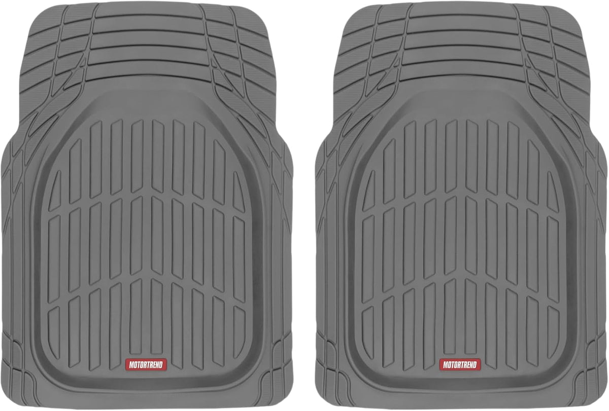 Motor Trend FlexTough Floor Mats for Cars, Burgundy Deep Dish All-Weather Car Mats, Waterproof Trim-To Fit Automotive Cars Trucks SUV, Universal Liner Accessories