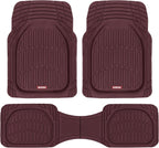 Motor Trend FlexTough Floor Mats for Cars, Burgundy Deep Dish All-Weather Car Mats, Waterproof Trim-To Fit Automotive Cars Trucks SUV, Universal Liner Accessories