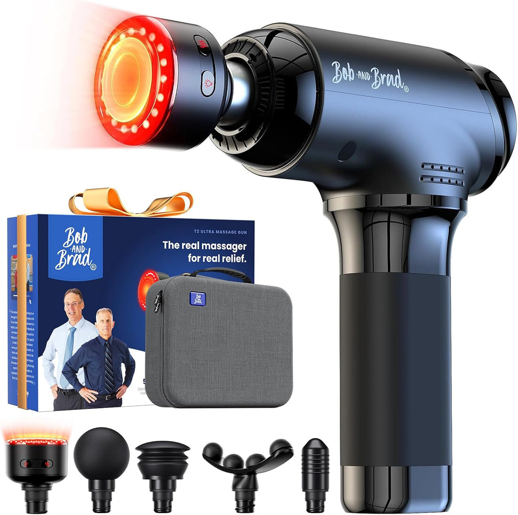 BOB AND BRAD T2 Pro Deep Tissue Massage Gun with Heat & Cold, Percussion
