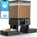 oneisall Automatic Cat Feeder for 2 Cats Pets, Timed Cat Food Dispenser