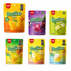 AMOS Peelerz Exotic Fruit Peelable Gummy Candy – 5 Fruit Flavors (Mango, Peach, Banana, Pineapple, Lychee), 8.47oz (240g), Individually Wrapped