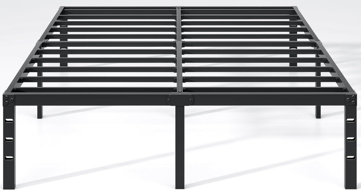 NEW JETO Metal Bed Frame,Queen Size Bed Frame with Storage Space,18 Inch