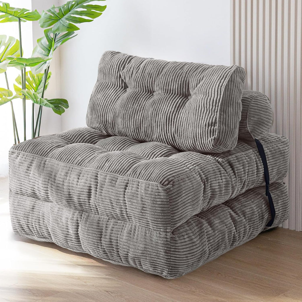 MAXYOYO Folding Sofa Bed, Convertible Chair Bed with Pillow