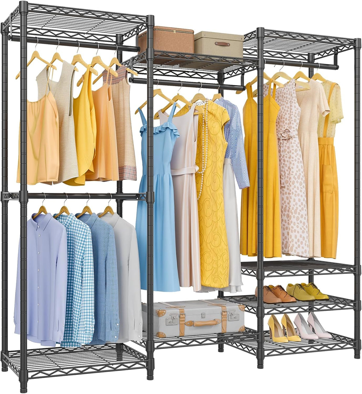 VIPEK V5 Medium Freestanding Clothes Rack, Modular Closet System, Black
