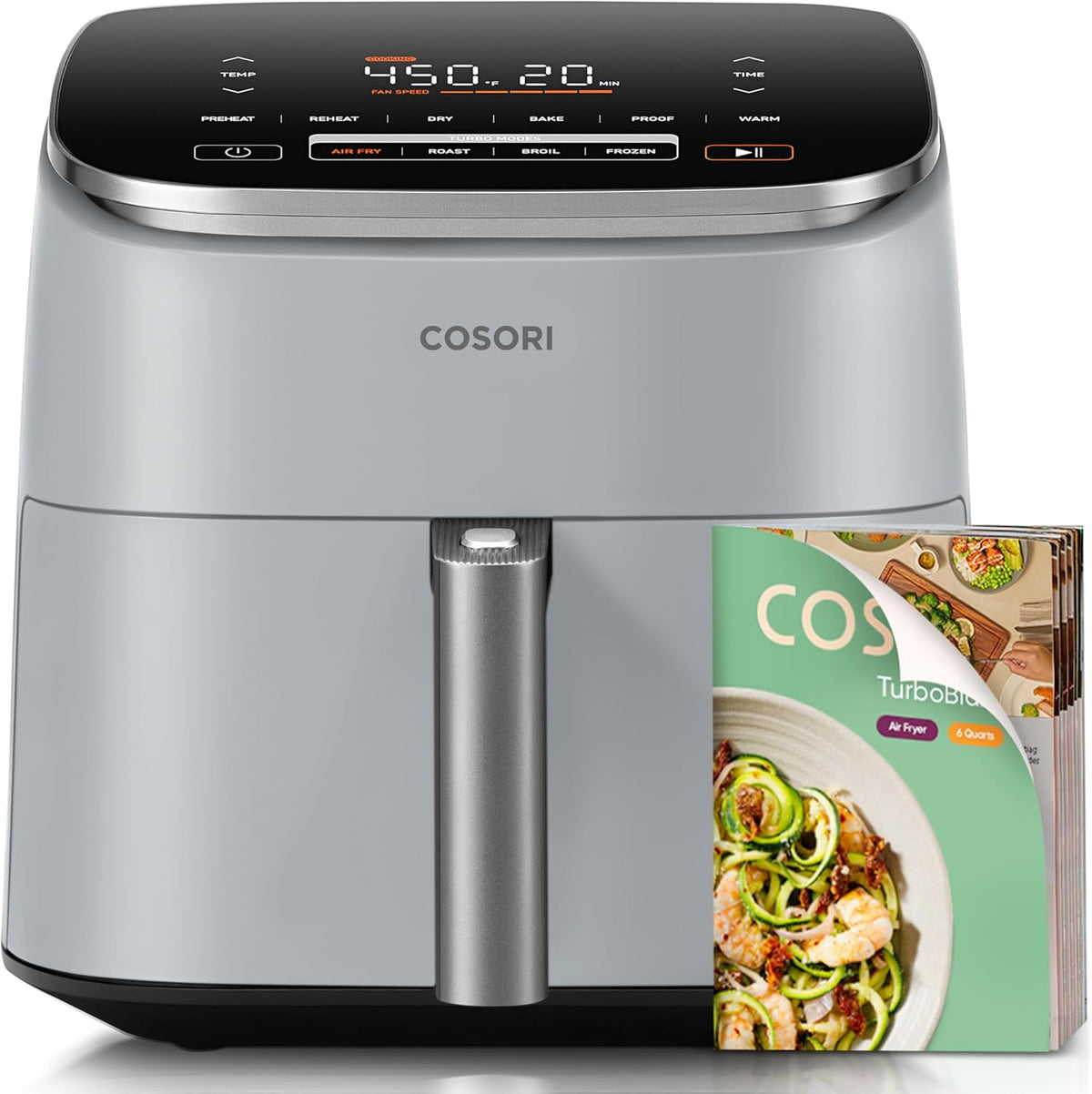 Cosori TurboBlaze Air Fryer, 9-in-1, 6 Qt, PFAS-Free Ceramic Coating