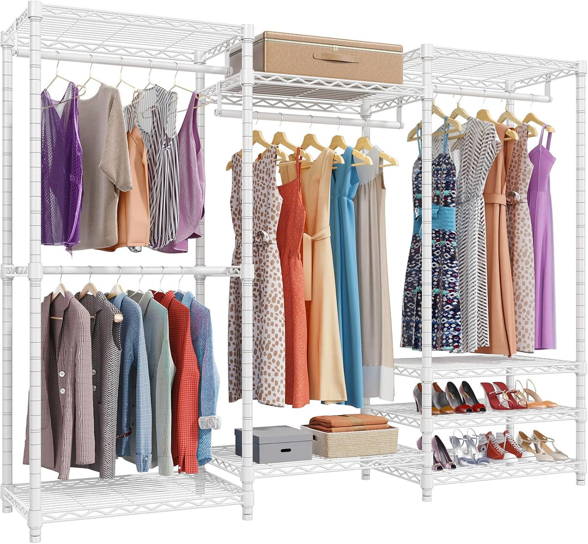 VIPEK V5 Medium Freestanding Clothes Rack, Modular Closet System, Black