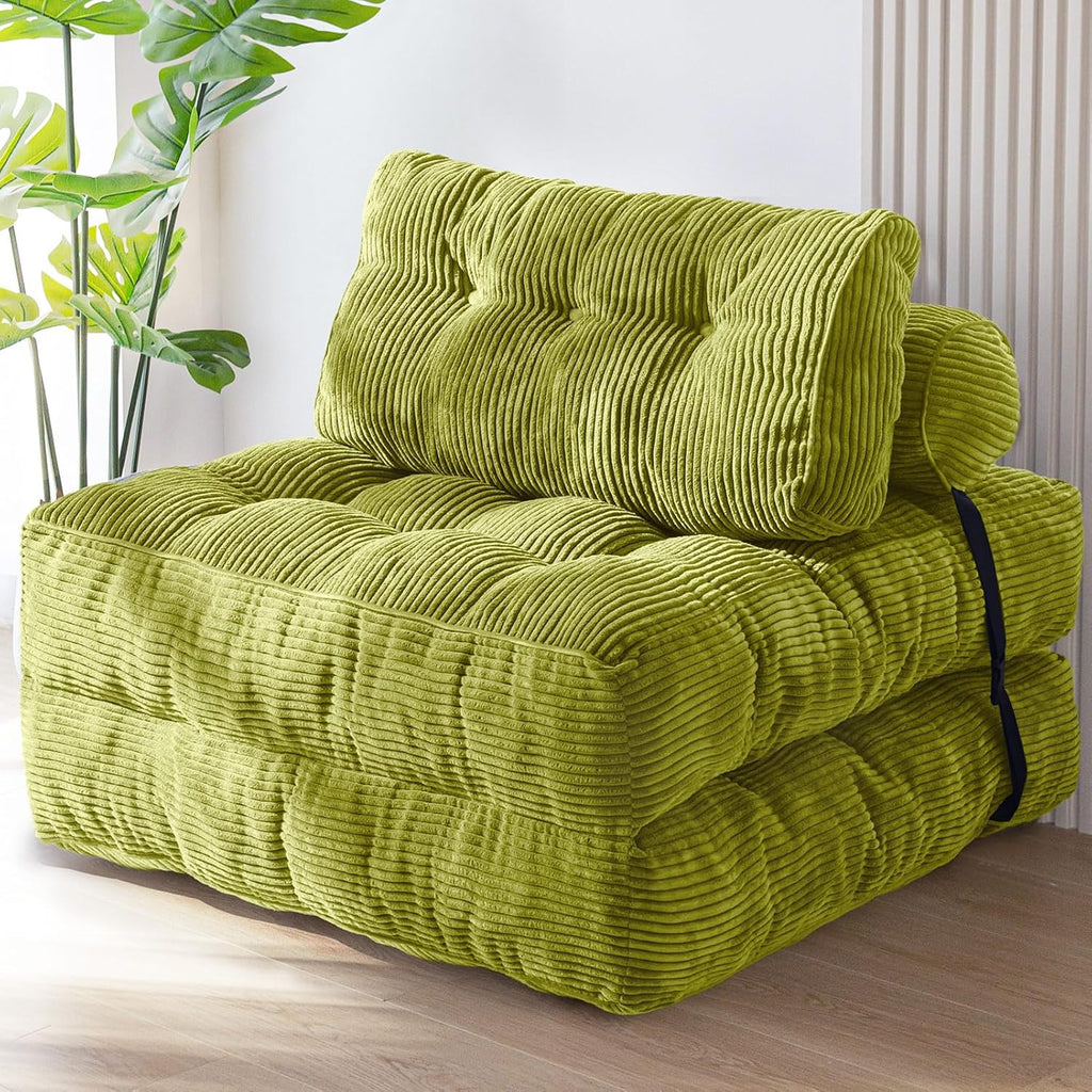 MAXYOYO Folding Sofa Bed, Convertible Chair Bed with Pillow