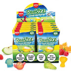 AMOS Peelerz Exotic Fruit Peelable Gummy Candy – 5 Fruit Flavors (Mango, Peach, Banana, Pineapple, Lychee), 8.47oz (240g), Individually Wrapped