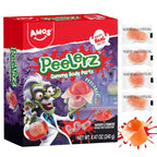 AMOS Peelerz Exotic Fruit Peelable Gummy Candy – 5 Fruit Flavors (Mango, Peach, Banana, Pineapple, Lychee), 8.47oz (240g), Individually Wrapped