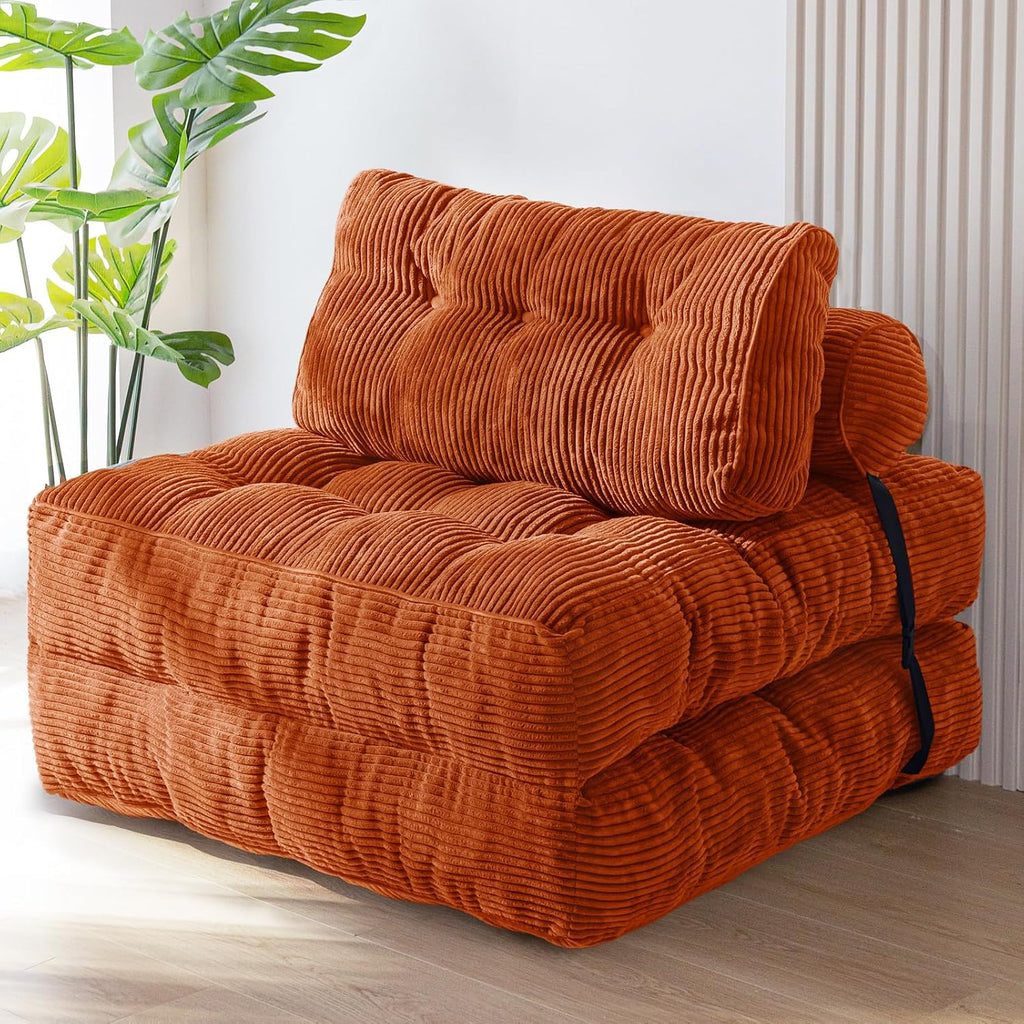 MAXYOYO Folding Sofa Bed, Convertible Chair Bed with Pillow