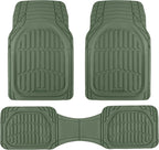 Motor Trend FlexTough Floor Mats for Cars, Burgundy Deep Dish All-Weather Car Mats, Waterproof Trim-To Fit Automotive Cars Trucks SUV, Universal Liner Accessories