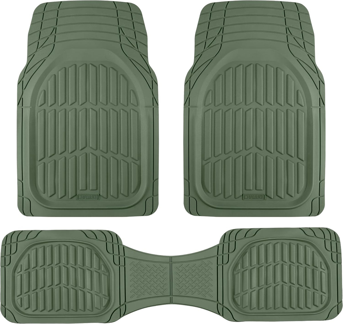 Motor Trend FlexTough Floor Mats for Cars, Burgundy Deep Dish All-Weather Car Mats, Waterproof Trim-To Fit Automotive Cars Trucks SUV, Universal Liner Accessories