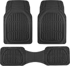 Motor Trend FlexTough Floor Mats for Cars, Burgundy Deep Dish All-Weather Car Mats, Waterproof Trim-To Fit Automotive Cars Trucks SUV, Universal Liner Accessories