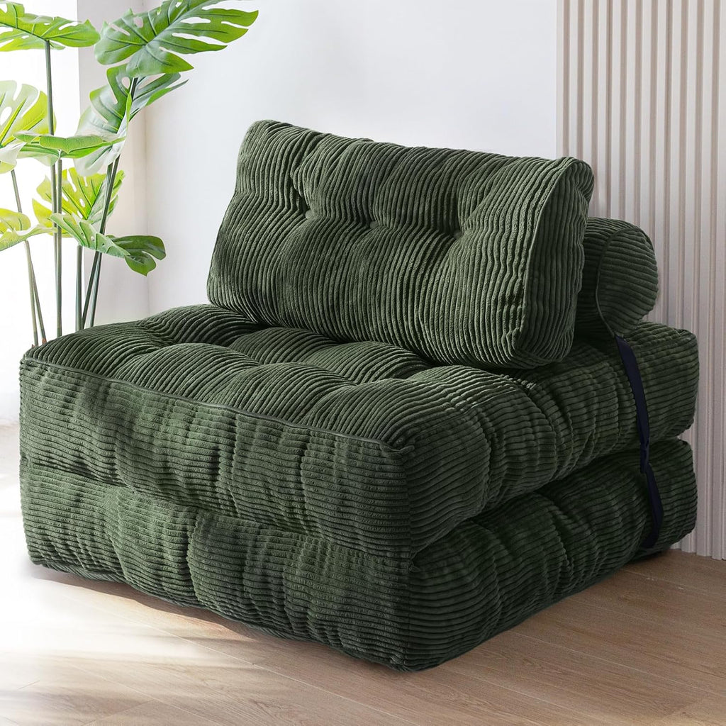 MAXYOYO Folding Sofa Bed, Convertible Chair Bed with Pillow